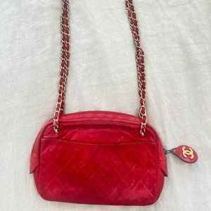 Vintage Red Chanel Camera Bag